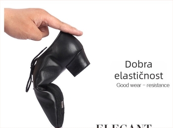 Cipele za latino ples, unisex za odrasle, gornji materijal sintetička koža, potplat koža
