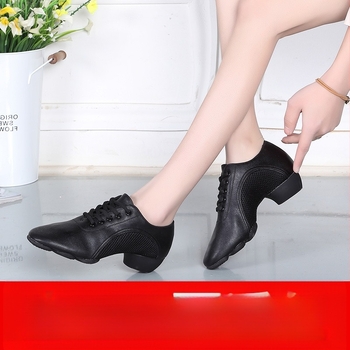 Unisex latino plesne cipele za odrasle, mrežasti gornji dio, meka potplata, protivklizna gumena potplata, ravni pet