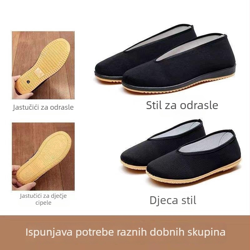 Etične Yangko plesne cipele za djevojčice, mek podplat, gornji dio od ultra finog vlakna, etnički stil, za Pekin operu, za djecu od 2 godine