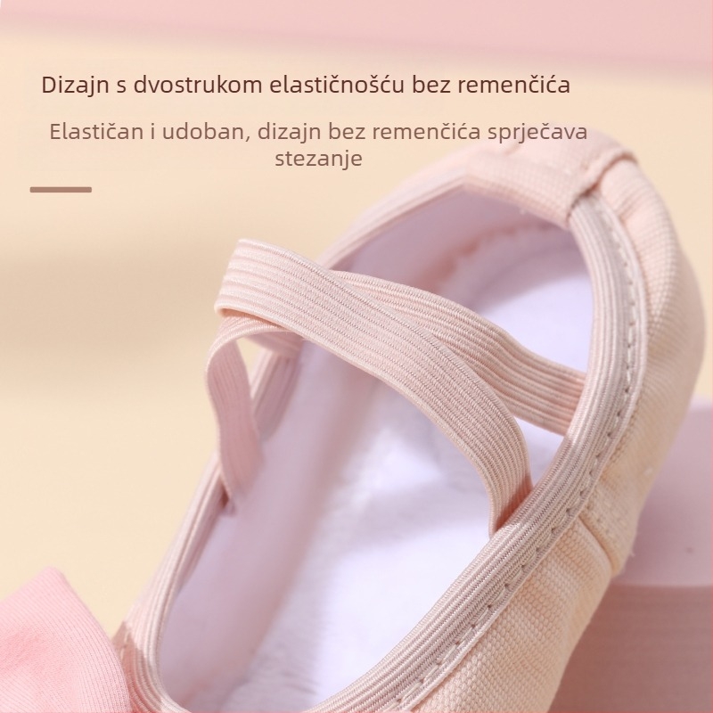 Kamengqi Djeca Moderne Plesne Cipele – Platneni gornji dio, Ležerni stil, Za djevojčice, Uzrast 2–14 godina, Za vježbanje plesa