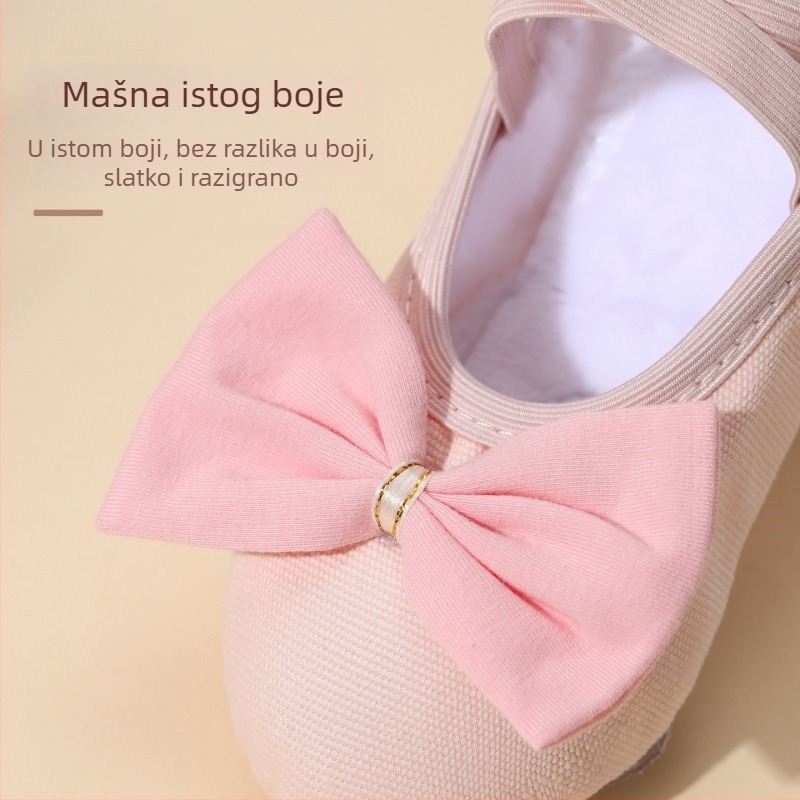 Kamengqi Djeca Moderne Plesne Cipele – Platneni gornji dio, Ležerni stil, Za djevojčice, Uzrast 2–14 godina, Za vježbanje plesa