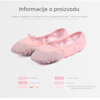 Tanečoke cipele za vježbanje – gumom potplatu, kožni vrh prsta, dizajn mačjih šapa, za žene, balet/moderni stil