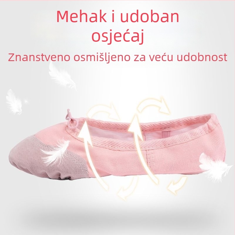 Tanečoke cipele za vježbanje – gumom potplatu, kožni vrh prsta, dizajn mačjih šapa, za žene, balet/moderni stil