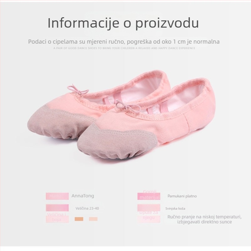 Tanečoke cipele za vježbanje – gumom potplatu, kožni vrh prsta, dizajn mačjih šapa, za žene, balet/moderni stil