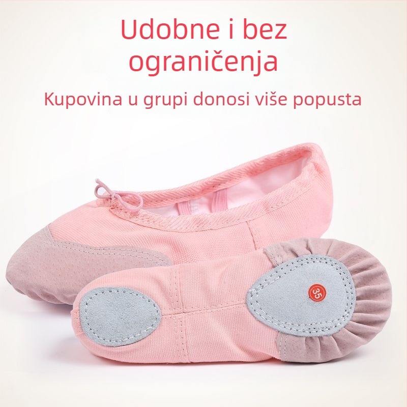 Tanečoke cipele za vježbanje – gumom potplatu, kožni vrh prsta, dizajn mačjih šapa, za žene, balet/moderni stil