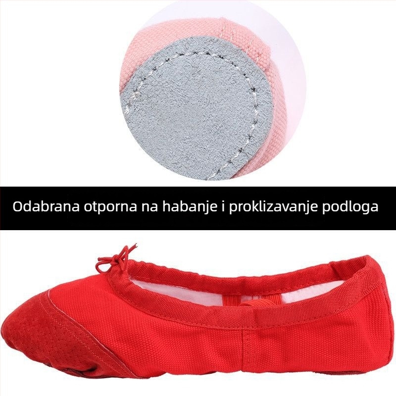 Tanečoke cipele za vježbanje – gumom potplatu, kožni vrh prsta, dizajn mačjih šapa, za žene, balet/moderni stil