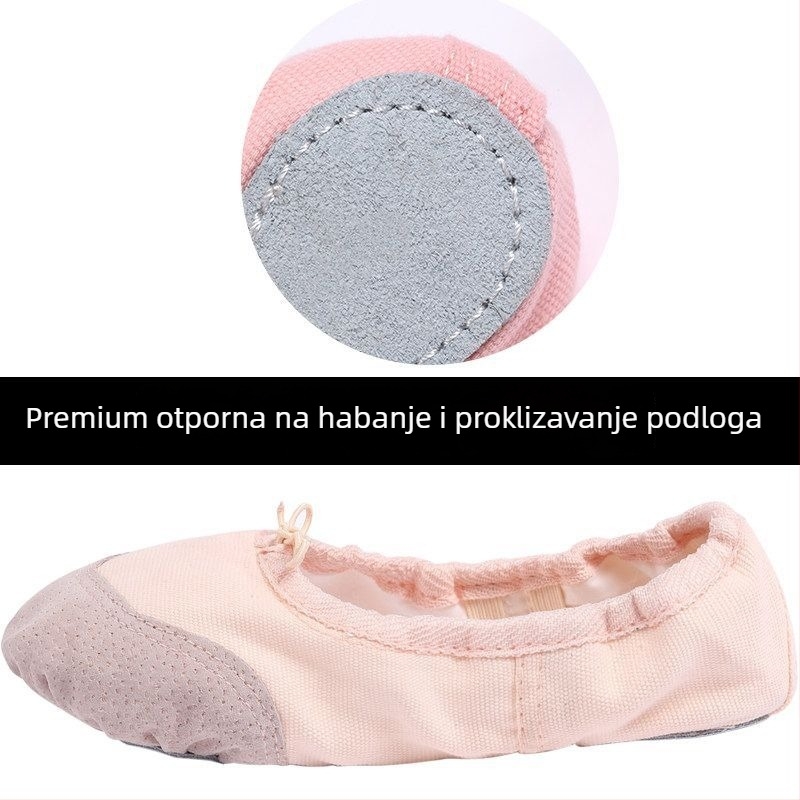 Tanečoke cipele za vježbanje – gumom potplatu, kožni vrh prsta, dizajn mačjih šapa, za žene, balet/moderni stil
