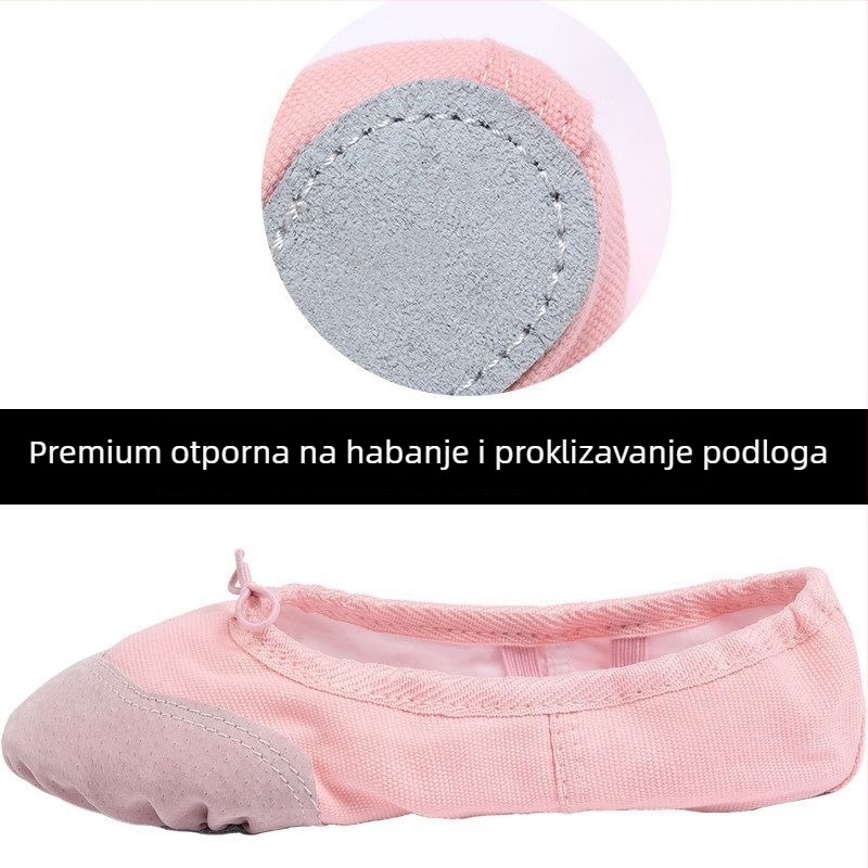 Tanečoke cipele za vježbanje – gumom potplatu, kožni vrh prsta, dizajn mačjih šapa, za žene, balet/moderni stil