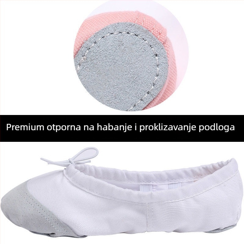 Tanečoke cipele za vježbanje – gumom potplatu, kožni vrh prsta, dizajn mačjih šapa, za žene, balet/moderni stil