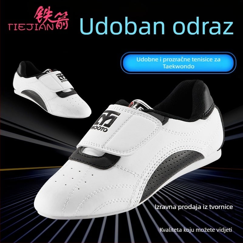 Taekwondo tenisice za djecu i odrasle, za unutarnje treninge – prozračene, protuklizne, lagane, potplat od prirodnog kaučuka