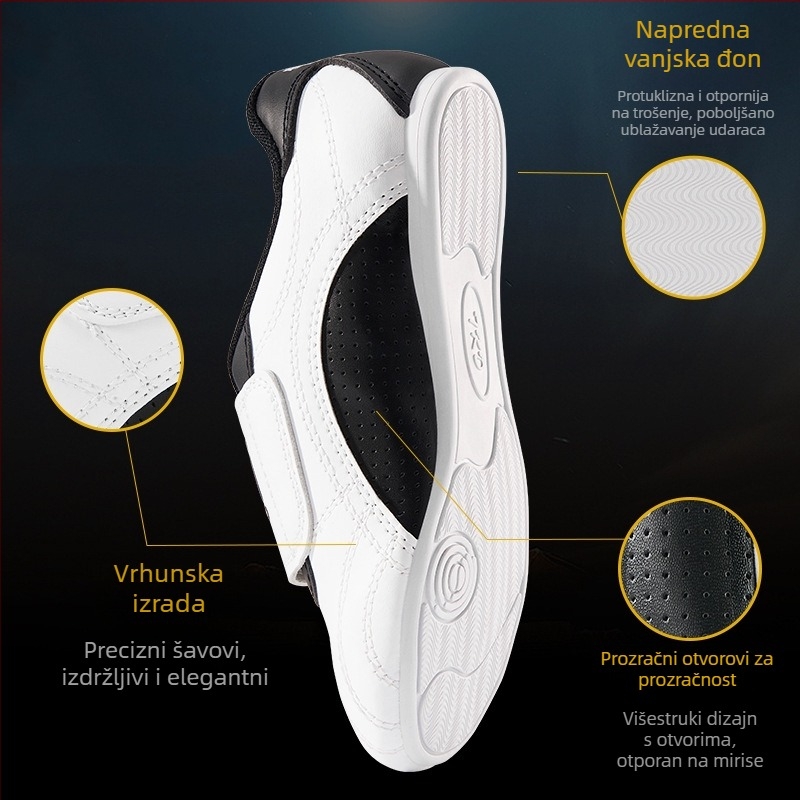 Taekwondo tenisice za djecu i odrasle, za unutarnje treninge – prozračene, protuklizne, lagane, potplat od prirodnog kaučuka