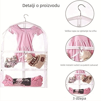 Prozirni PVC set zaštitnih navlaka za dječje plesne odjeće, obuću i čarape – zaštita od prašine i vlage