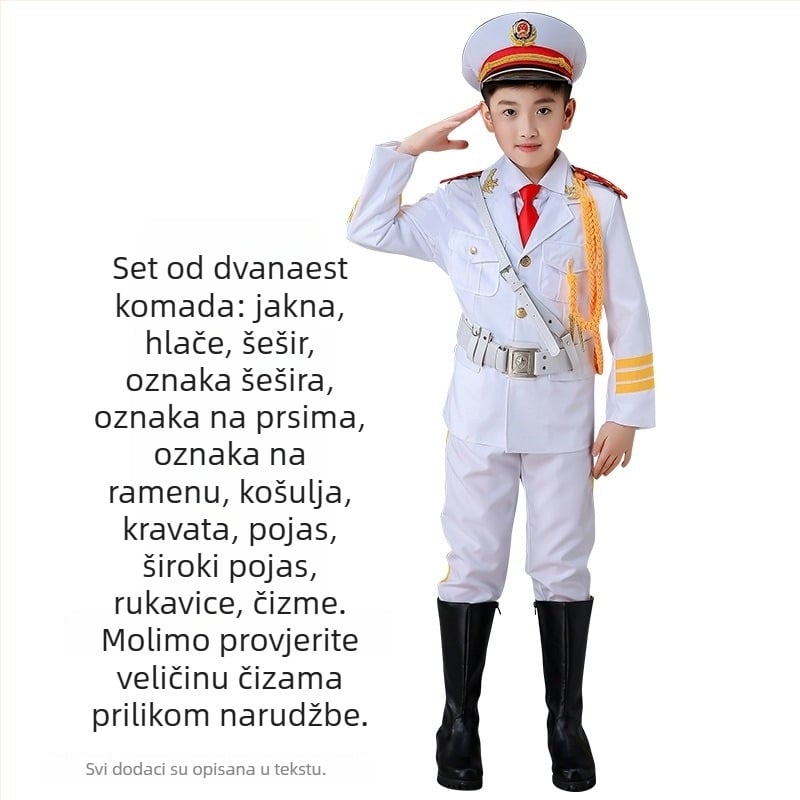 Dječja odjeća za dizanje zastave i nastupe – unisex, 80% akril, tkanina Rorni, mekana obrada, proljeće 2025, Tianbei marka, za djecu stariju od 8 godina