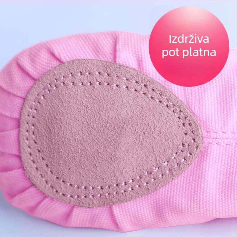 Dječje baletanke za djevojčice – Ling Yan, kožna potplata, platneni vamp, otporne na habanje, upijaju znoj