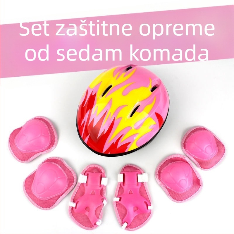 Dječji set zaštitne opreme za rolanje s kacigom, marka Unique, glavni materijal Spandex