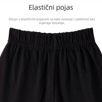 Dječje Capri moderne plesne hlače s Lycrom i pamučnom podstavom, jednofarebne, unisex, za pokret i kondiciju