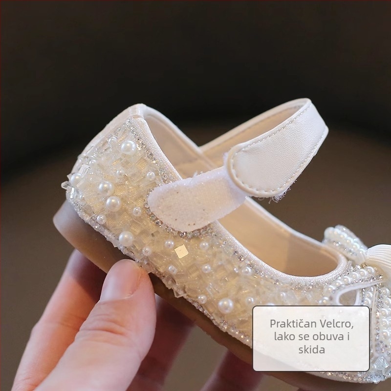 Princeza dječje cipele — dišuće, anti-slip mekana potplata, zatvarač na Velcro, sintetička koža, za zimu, proljeće i jesen