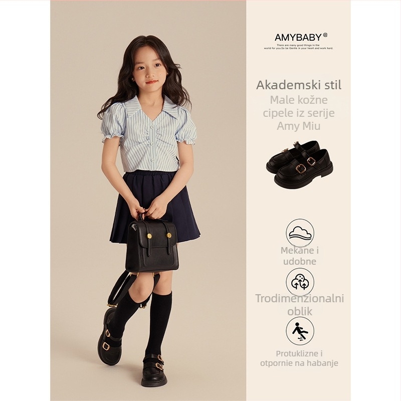 AMYBABY Cipele za djevojčice – Loafers princeze, stil: Engleski, dobna skupina: djeca, gornji materijal: Drugo