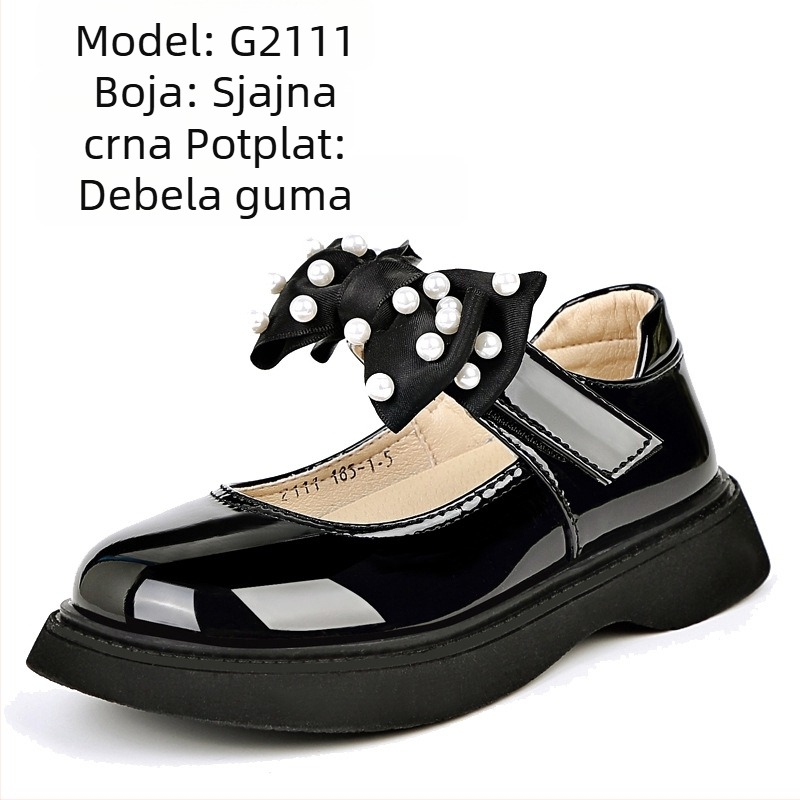Dječje cipele od sintetičke kože za djevojčice, s Velcro zatvaračem, lagane, protuklizne, stil princeze