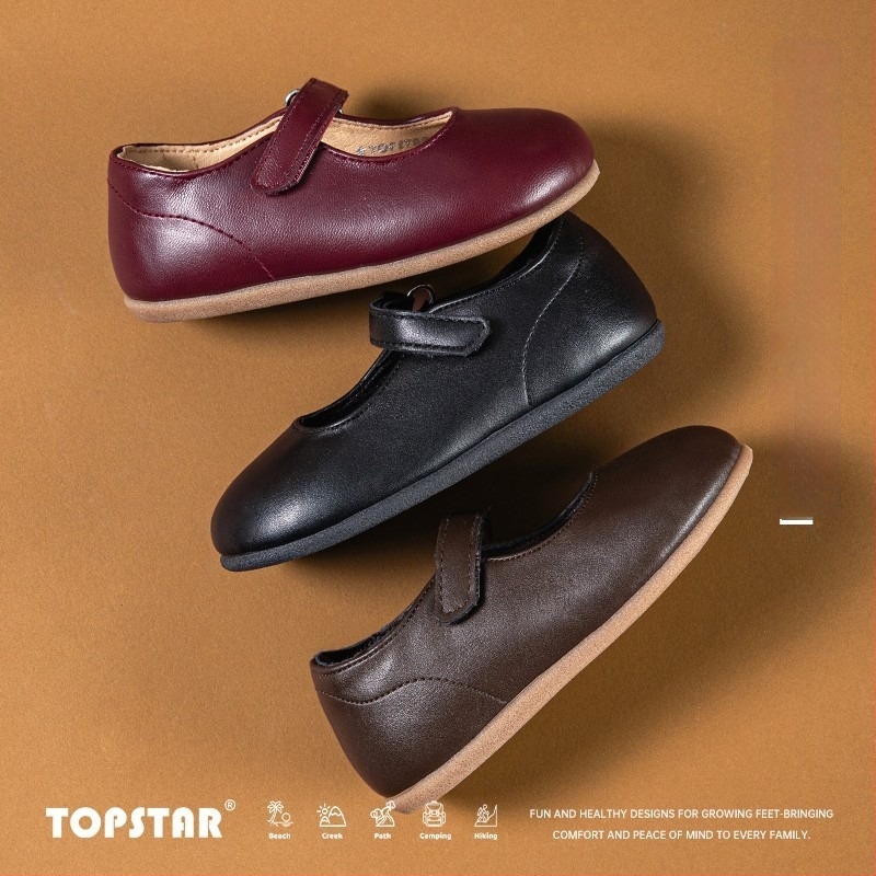 Topstar dječje tenisice od mikrovlaknaste kože s TPR potplatom, Velcro zatvarač, za djecu 4–6 godina, korejski stil