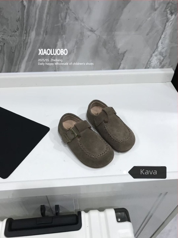 Dječje cipele od prave kože Birkenstock, proljeće–jesenski model; djevojčice korejskog stila loafers; dječaci britski retro kožne cipele s mekanom potplatom