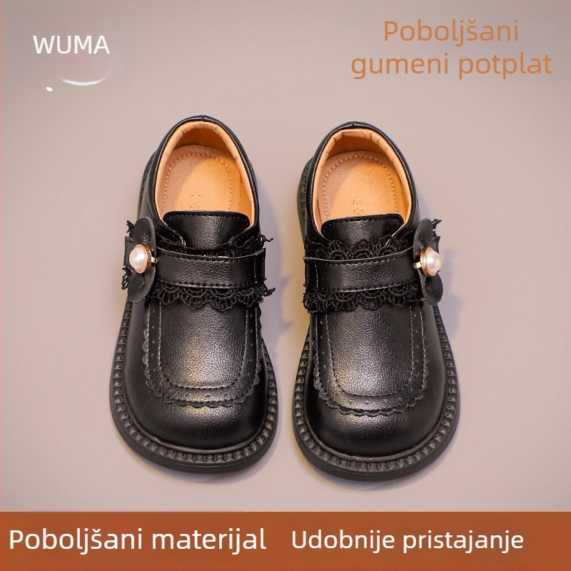 Dječje univerzalne udobne cipele princeza za djevojčice, PU koža, s Velcro zatvaračem, mekana potplata, za proljeće i jesen