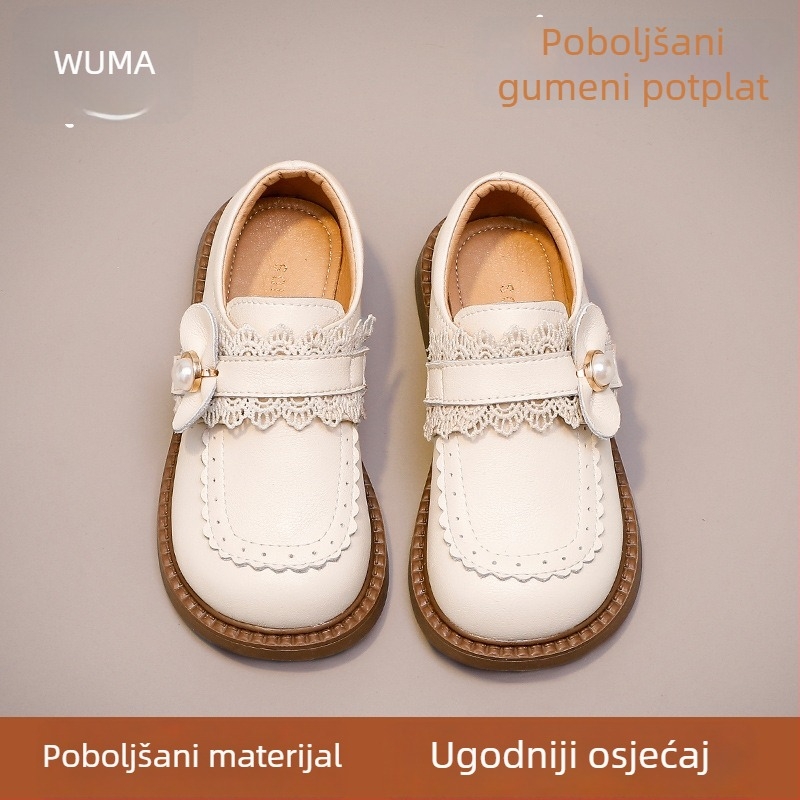 Dječje univerzalne udobne cipele princeza za djevojčice, PU koža, s Velcro zatvaračem, mekana potplata, za proljeće i jesen