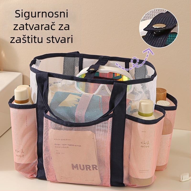Plivačka torba velike kapacitete, višestruki džepovi, sklopiva, mrežni odvod