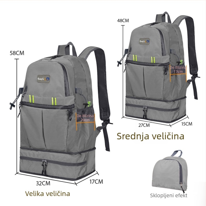 Planinarski ruksak velikog kapaciteta, vodootporan Oxford materijal, unisex, proljeće 2025