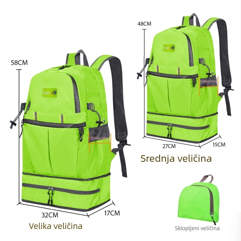 Planinarski ruksak velikog kapaciteta, vodootporan Oxford materijal, unisex, proljeće 2025