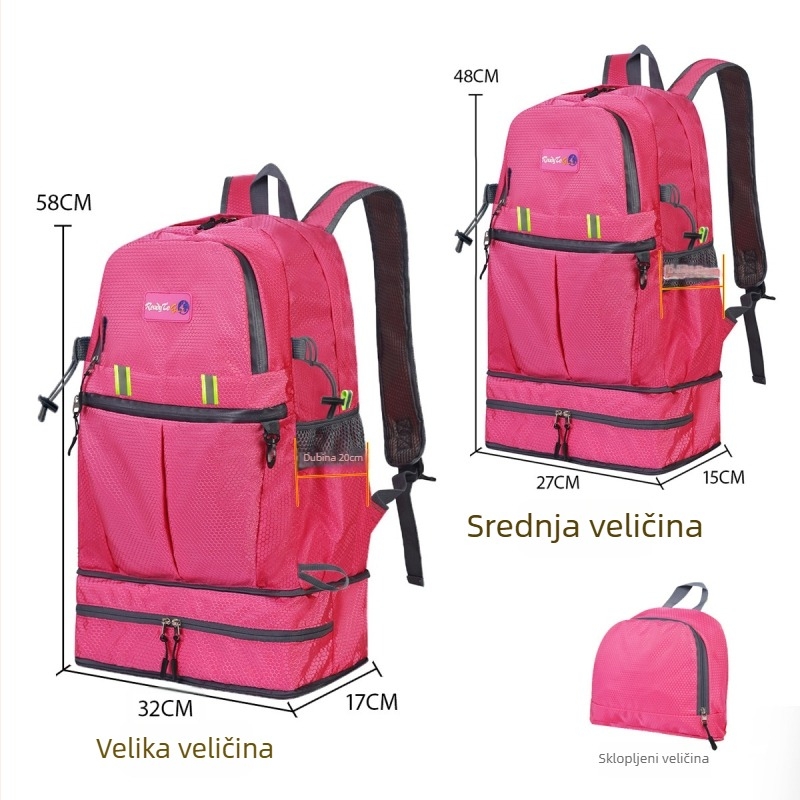 Planinarski ruksak velikog kapaciteta, vodootporan Oxford materijal, unisex, proljeće 2025