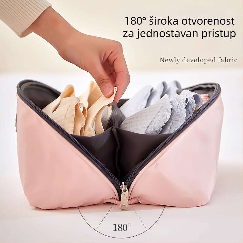 Putni organizator donjeg rublja, poliester, ručni oblik torbe, višenamjenski, za donje rublje, kozmetiku i higijenske potrepštine