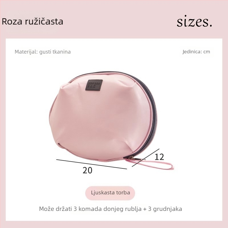 Putni organizator donjeg rublja, poliester, ručni oblik torbe, višenamjenski, za donje rublje, kozmetiku i higijenske potrepštine