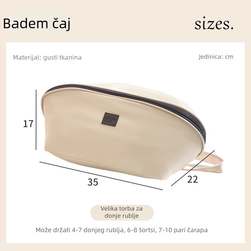 Putni organizator donjeg rublja, poliester, ručni oblik torbe, višenamjenski, za donje rublje, kozmetiku i higijenske potrepštine