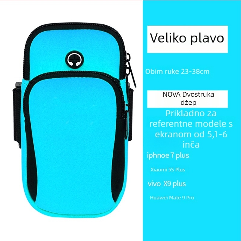 Torba za ruku za telefon za trčanje – ronilački materijal, vanjski sportovi, odrasli unisex, proljeće 2024