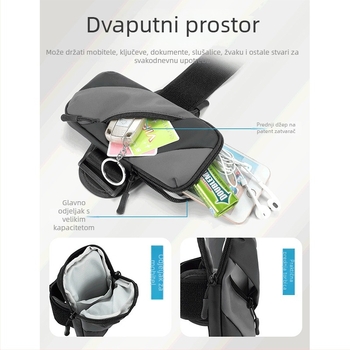 Unisex torbica za telefon na ruci za trčanje — Oxford materijal, podstava poliester, prozračna, vodootporna, ultralaka