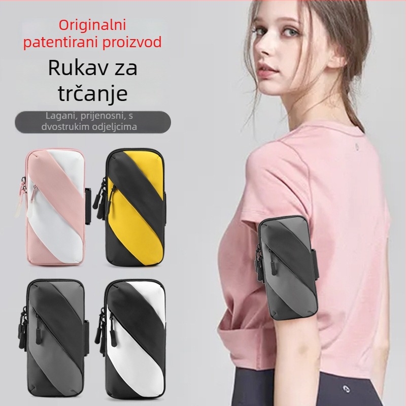Unisex torbica za telefon na ruci za trčanje — Oxford materijal, podstava poliester, prozračna, vodootporna, ultralaka