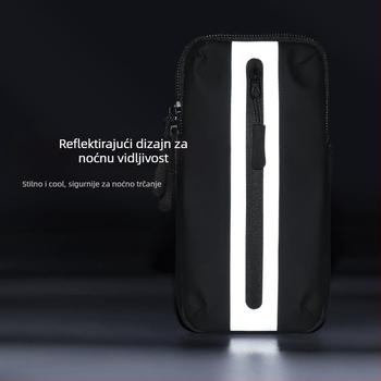 Torba za rame za telefon za trčanje (unisex) – Oxford tkanina, prozračna, vodootporna, ultralagana, podstava od poliestera