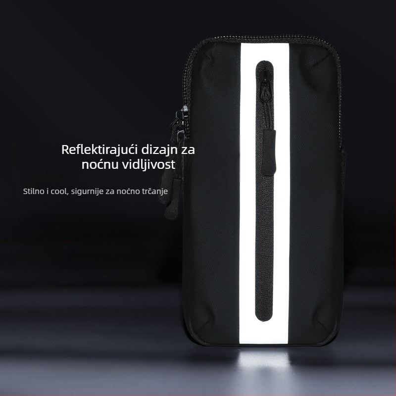 Torba za rame za telefon za trčanje (unisex) – Oxford tkanina, prozračna, vodootporna, ultralagana, podstava od poliestera
