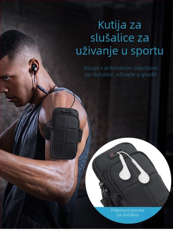 Torbica za telefon na ruci – za trčanje, unisex, PU koža, prozračna, vodootporna, ultra lagana