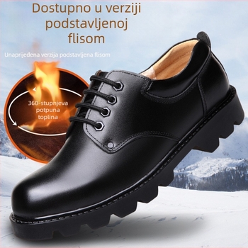 Muške kožne cipele s tri remena, modne casual radne cipele, ravna potplat, protivklizne i izdržljive, u velikim veličinama