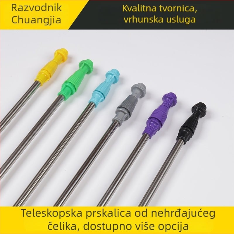 Proširiva cijev za raspršivač za poljoprivredu, nehrđajući čelik i plast, prilagodljiv dizajn