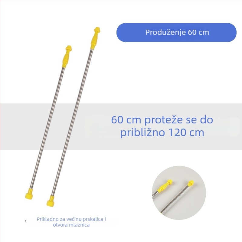 Proširiva cijev za raspršivač za poljoprivredu, nehrđajući čelik i plast, prilagodljiv dizajn