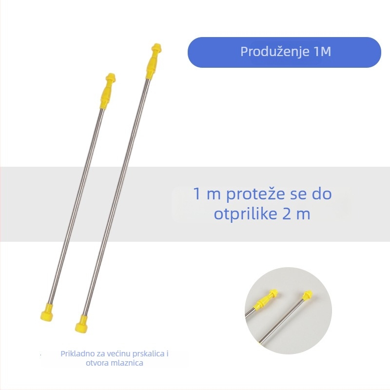 Proširiva cijev za raspršivač za poljoprivredu, nehrđajući čelik i plast, prilagodljiv dizajn