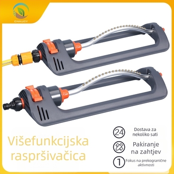 Mlaznica za navodnjavanje travnjaka – 19 rupa, automatska oscilirajuća i rotirajuća mlaznica, ABS materijal