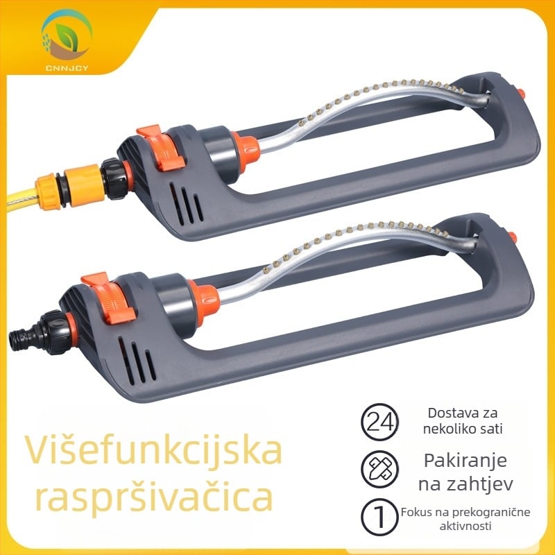 Mlaznica za navodnjavanje travnjaka – 19 rupa, automatska oscilirajuća i rotirajuća mlaznica, ABS materijal