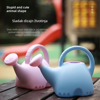 Plastična kanta za zalijevanje s karikaturnim dizajnom — tip: kanta/raspršivač; marka Slow and Simple; pogodna za zalijevanje cvijeća i biljaka kod kuće