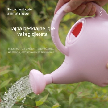 Plastična kanta za zalijevanje s karikaturnim dizajnom — tip: kanta/raspršivač; marka Slow and Simple; pogodna za zalijevanje cvijeća i biljaka kod kuće