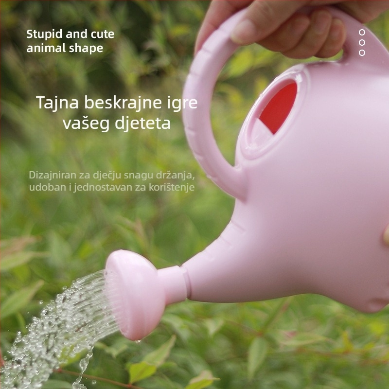 Plastična kanta za zalijevanje s karikaturnim dizajnom — tip: kanta/raspršivač; marka Slow and Simple; pogodna za zalijevanje cvijeća i biljaka kod kuće