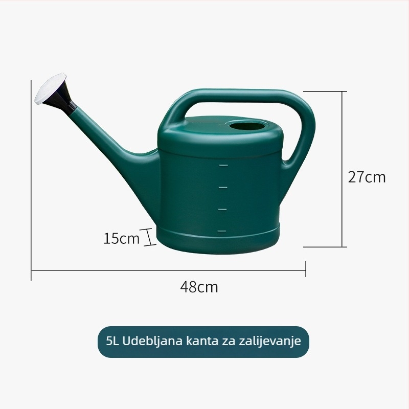 Kanta za prskanje za zalijevanje, plastična, dugi izlaz, tuš mlaz, podesiv protok vode